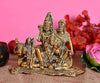 Handcrafted Shiv Parivar idol made of aluminium, featuring Lord Shiva, Parvati, Kartikeya, and Ganesha, perfect for home decor or altars